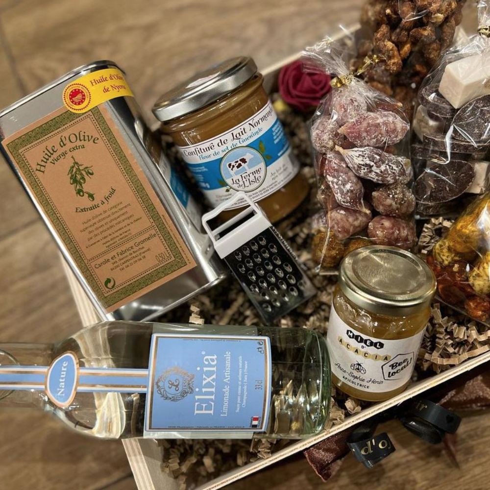 Les produits de nos partenaires producteurs Huile d'olive, confiture, saucisson, miel